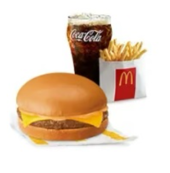Cheesy Burger McDo w/Fries